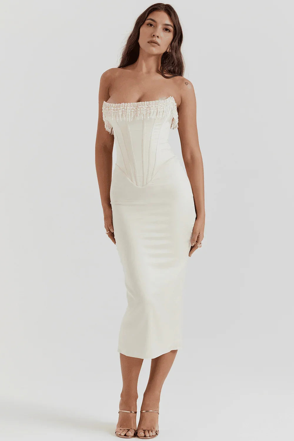 Vestido Blanco Largo Luize